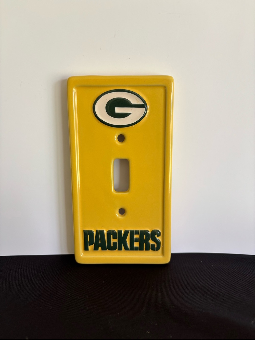 Ceramic Green Bay Packers Light Switch Plate